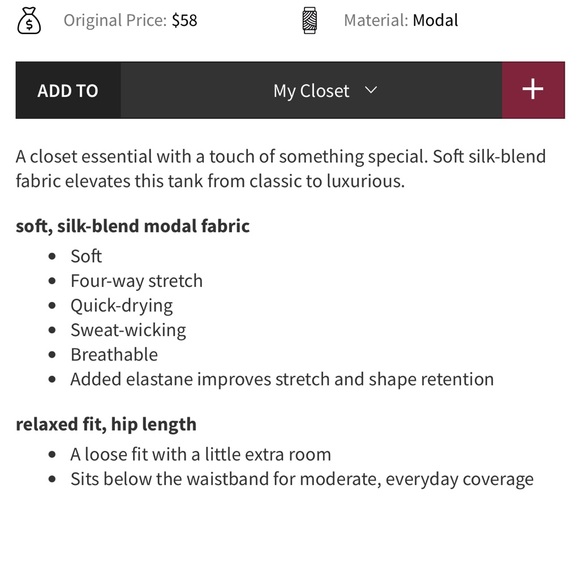 Lululemon Silk-Blend Relaxed-Fit Tank Top Flush Pink Size Medium - Picture 15 of 15